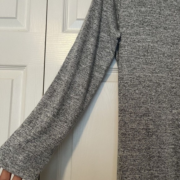 NWT Banana Republic Heather Grey Side Ruched Luxespun Dress Midi Length  Sz L - Picture 10 of 11